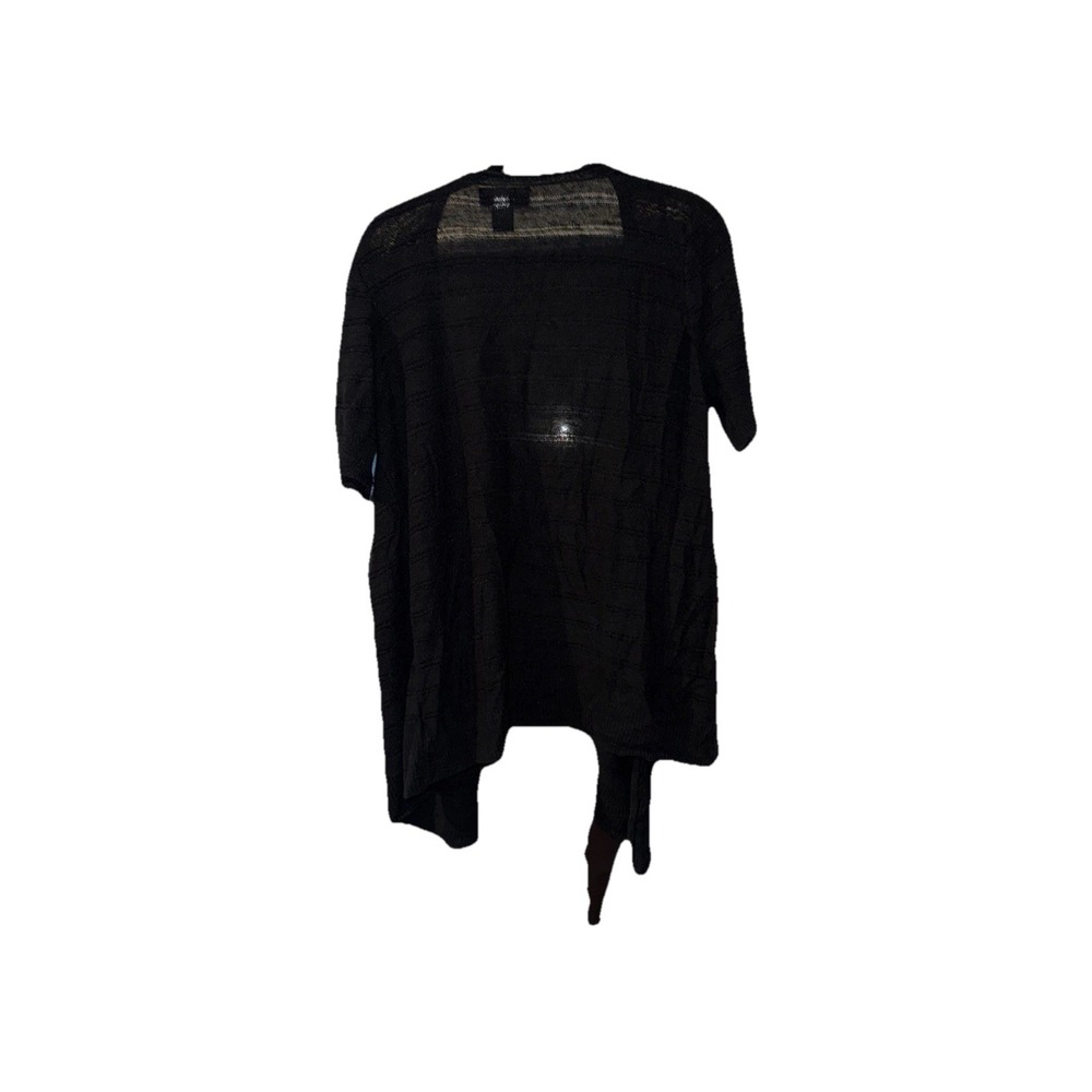 Women's Cardigan Lane Bryant linen cotton black sweater size 18/20 Short Sleeved - Picture 4 of 4